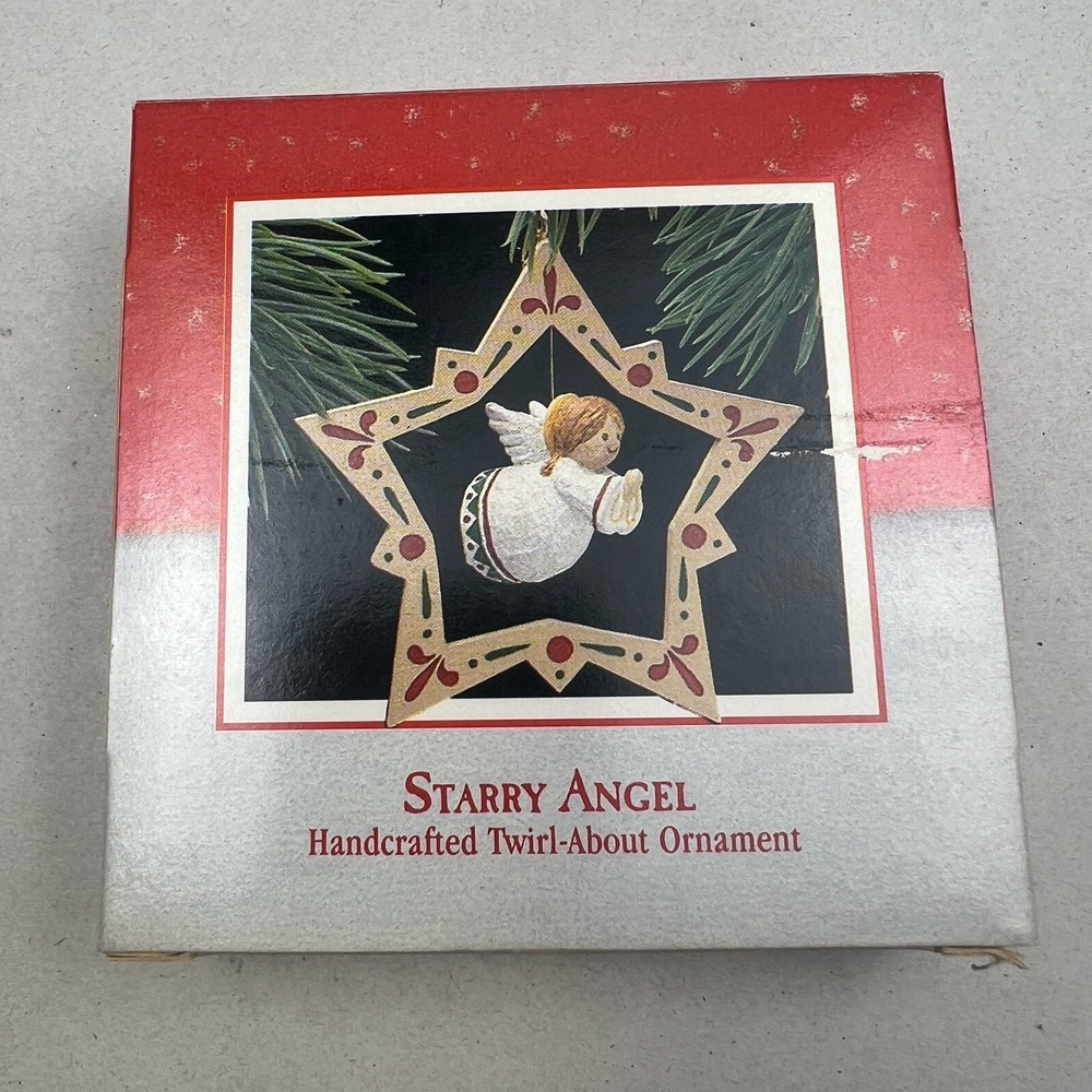 1988 HALLMARK STARRY ANGEL TWIRL-ABOUT‎ CHRISTMAS ORNAMENT-B